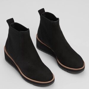Eileen Fisher Lilou Nubuck and Recycled Stretch Knit Bootie